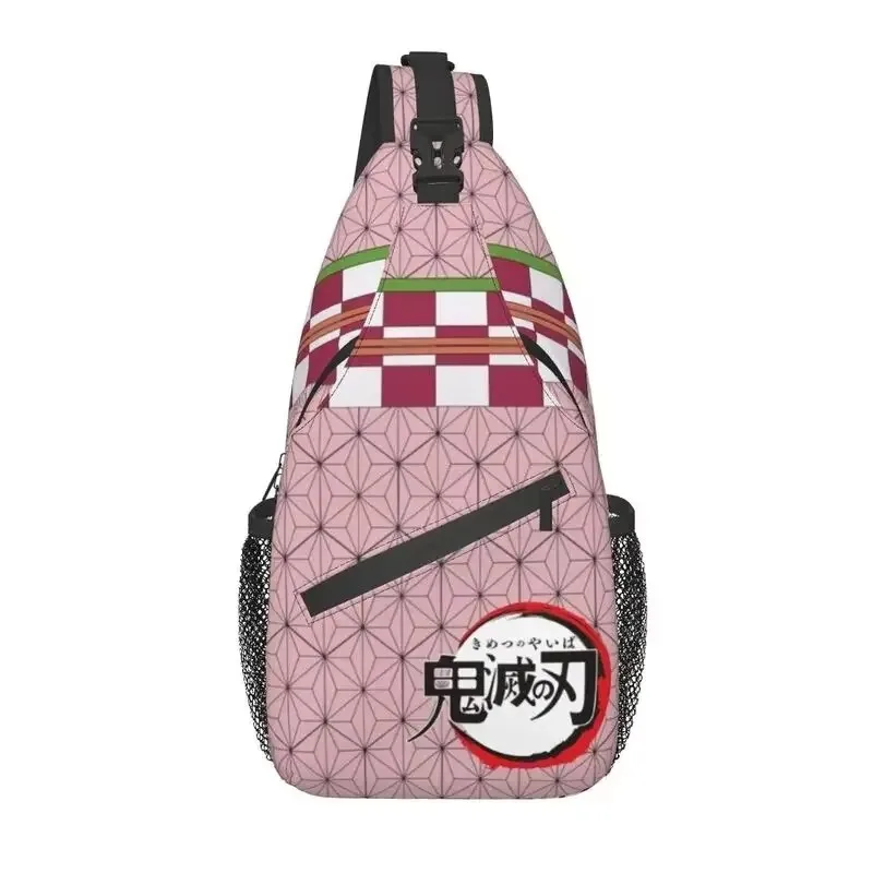 Demon Slayer Tanjiro Umhängetasche – Kimetsu No Yaiba Brustrucksack, Umhängetasche für Reisen und Wandern, Anime-Geschenk für Männer