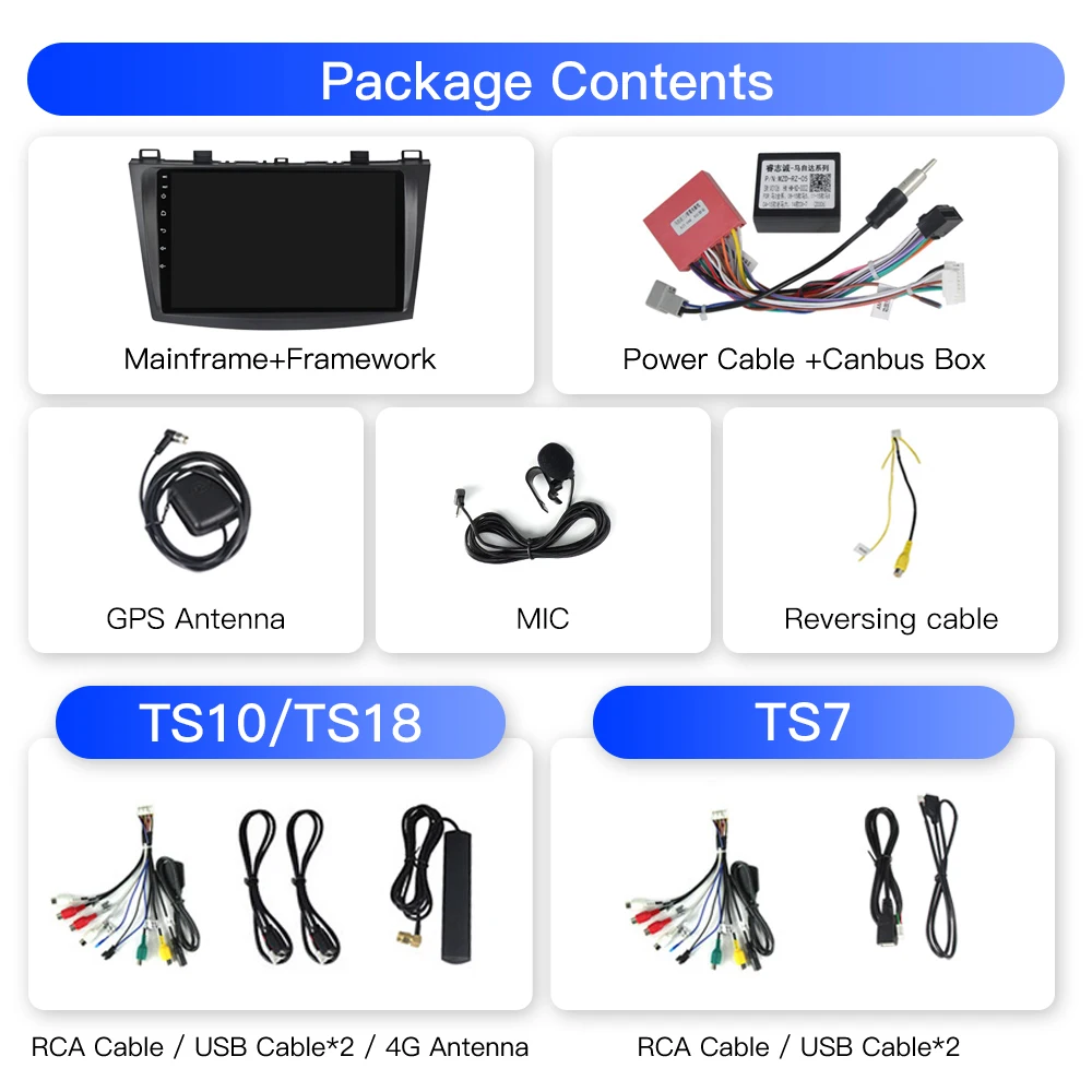 Android 1280*720 QLED Touch Screen For Mazda 3 ll Mazda3 BL 2009-2013 8 Core CarPlay Auto Radio Navigation Support Voice System
