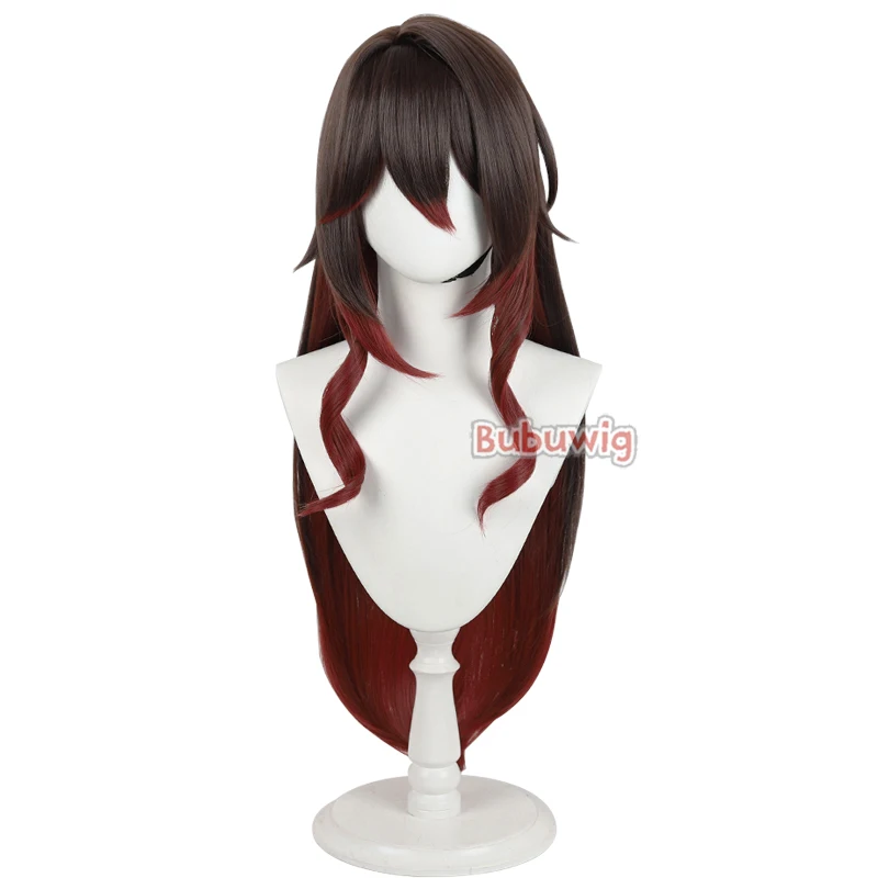 Bubuwig Synthetic Hair Tingyun Fugue Cosplay Wigs Honkai: Star Rail Tingyun Fugue 80cm Long Brown Mixed Red Wig Heat Resistant