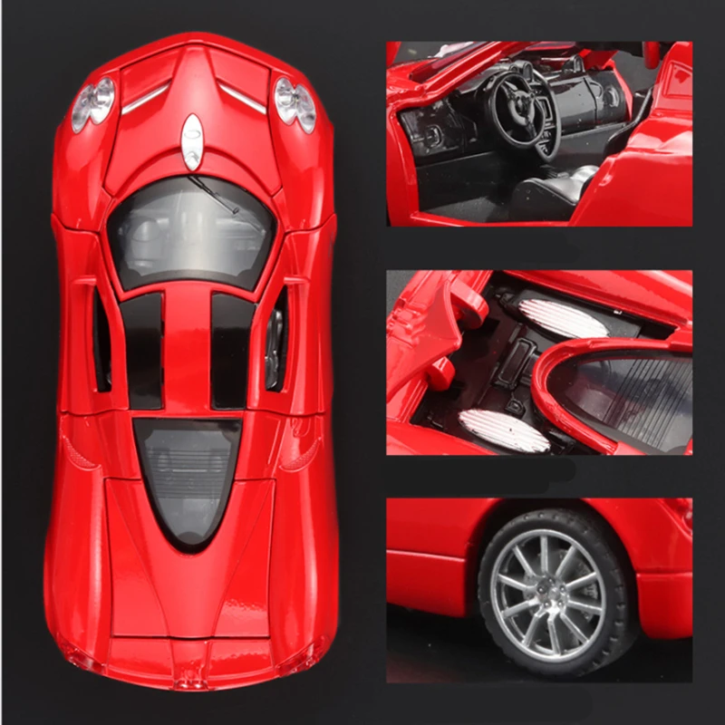 1:32 Pagani Huayra Alloy Sports Car Model Diecasts Metal Toy Vehicles Car Model Simulation Sound Light Collection Gift