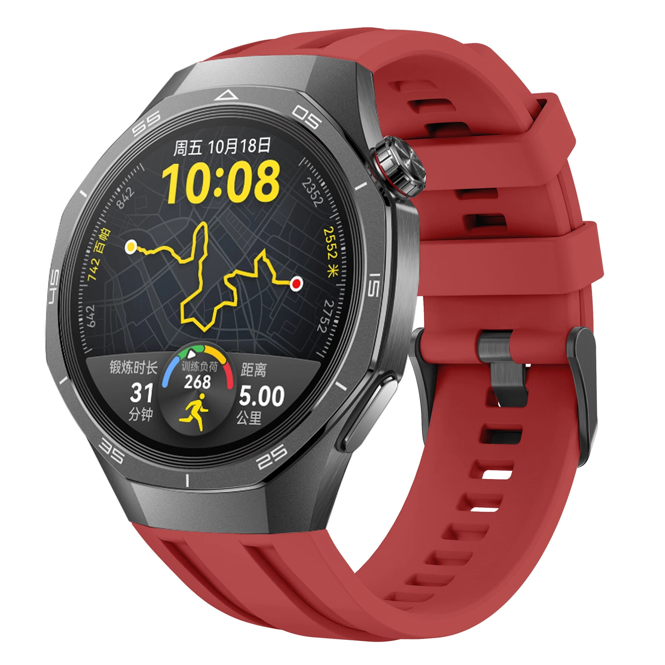 Bracelet fermoir en acier inoxydable pour montre Huawei GT5Pro, bracelet de montre en silicone exquis, 46mm