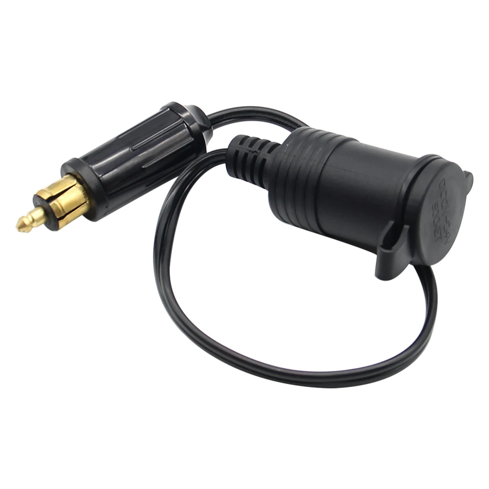 DC 12V 24V EU Plug For BMW DIN Hella Motorcycle Charger Socket Outlet Convert To Car Cigarette Lighter Adapter Power Lead Cable