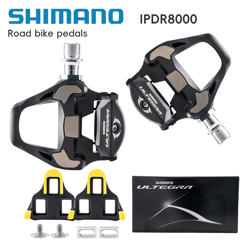 Shimano ULTEGRA SPD 자전거 페달, SM-SH11 클리트 포함, 자동 잠금 페달, 확장 4mm 샤프트 페달, R8000 