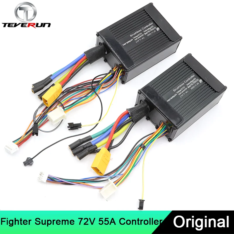 Teverun 72V 55A TFT Controller APP Version For Fighter Supreme E-Scooter A Rear B Front Brushless Controller Original Parts