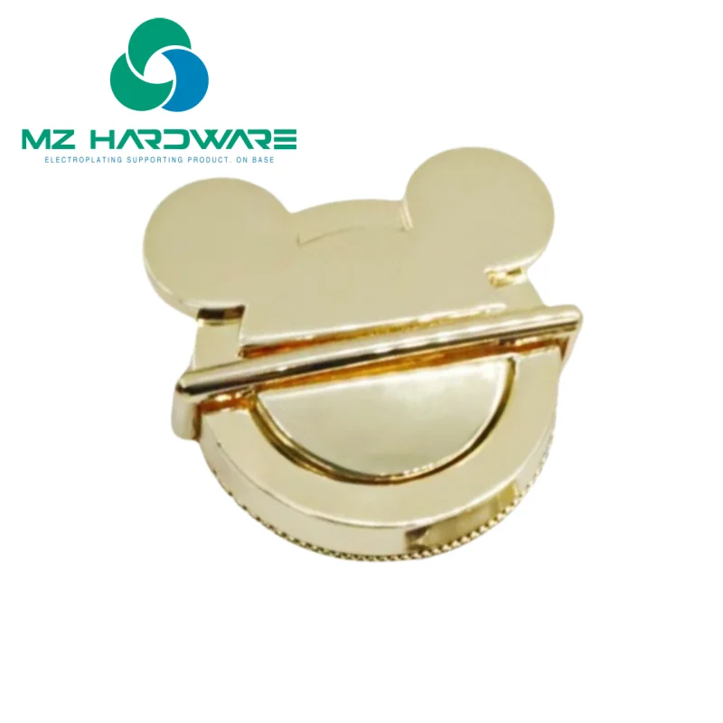 

MZhardware 1 Piece Wholesale Zinc Alloy Cartoon Turn Lock Bag Hardware Fashionable Metal Handbag Hardware Accessories