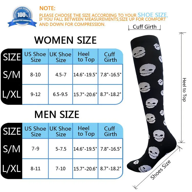 4 Pairs of Compression Socks Medical Varicose Veins Nursing Socks For Outdoor Running Pregnant Sports Men Women Socks