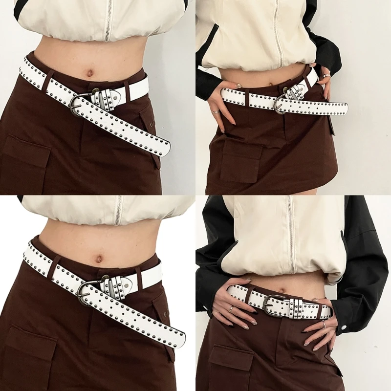 Fashion Teens Alloy Buckle Belt Adjustable Buckle Waist Strap for Dresses Shirt