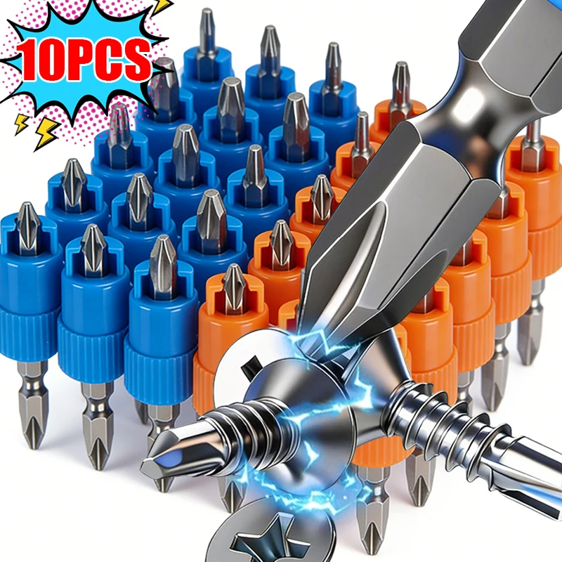 

Набор из 1/10 шт. магнитных насадок для шуруповерта (отверток) для деревообработки, столярных работ, мебели, шкафов, с защитой от скольжения и падения, стабильные