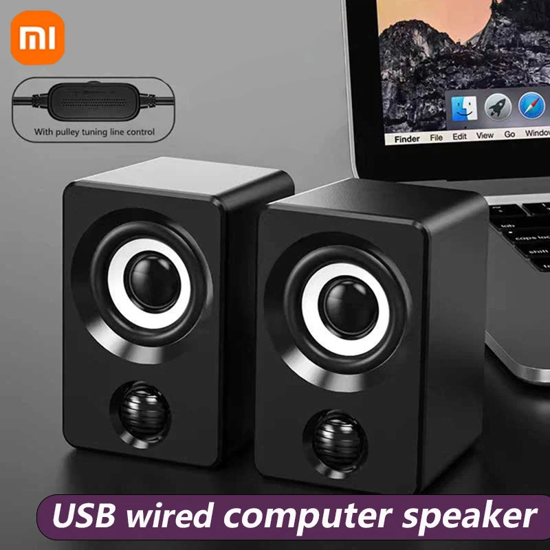 Xiaomi Wired Mini Computer Speakers Heavy Bass Stereo Sound Portable Small Audio Speakers For Office Laptop Notebook Desktop PC