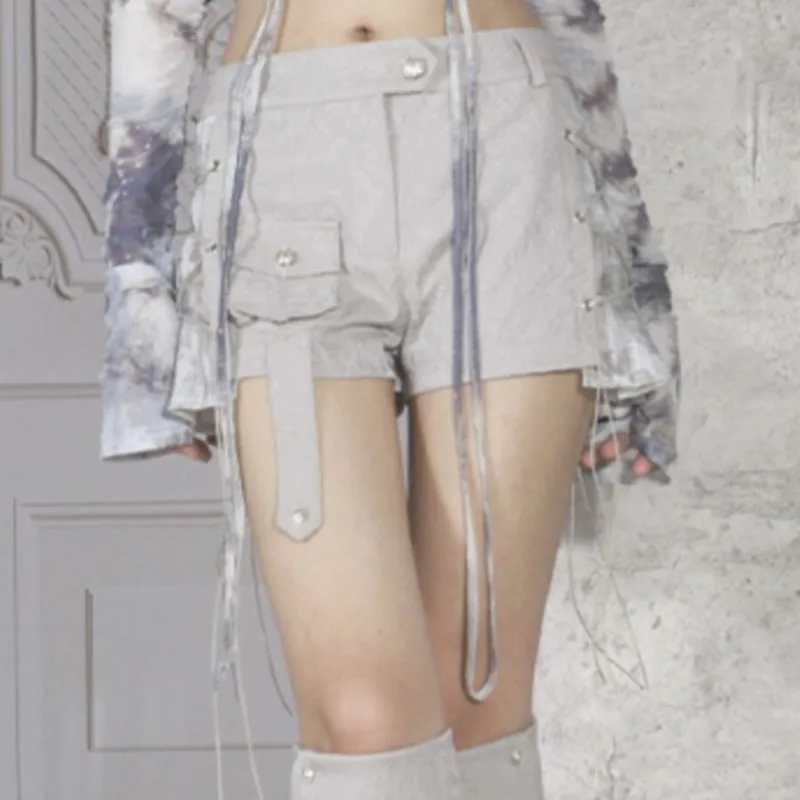 Low Waisted Shorts Punk Street Wasteland Style Female Summer