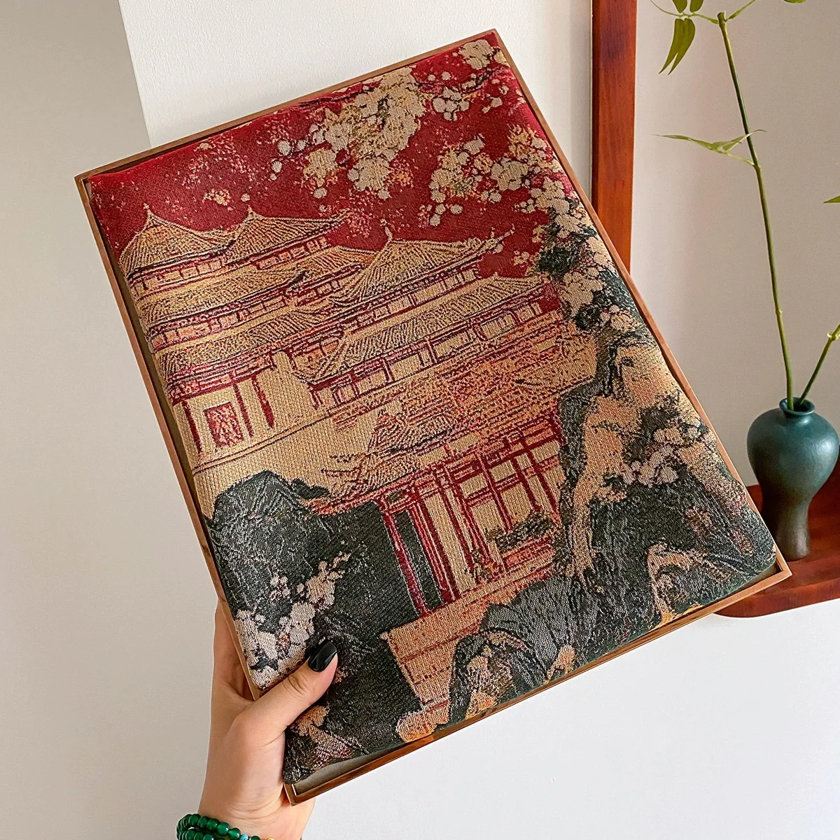 

2025 Design Floral Printed Cashmere Scarf Women Winter Pashmina Shawls And Wraps Thick Warm Bufanda Stoles Blanket Luxury