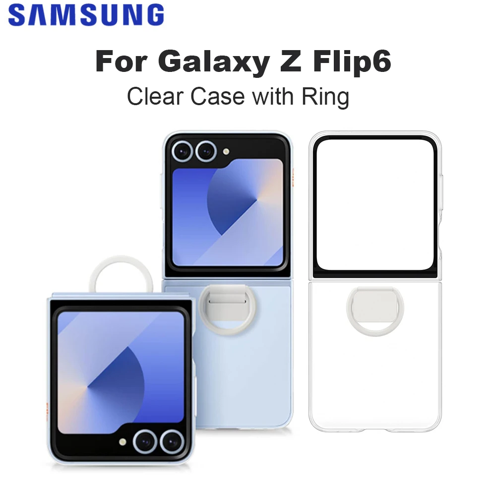 

Original Samsung Galaxy Clear Case with Ring for Galaxy Z Flip6 Transparent