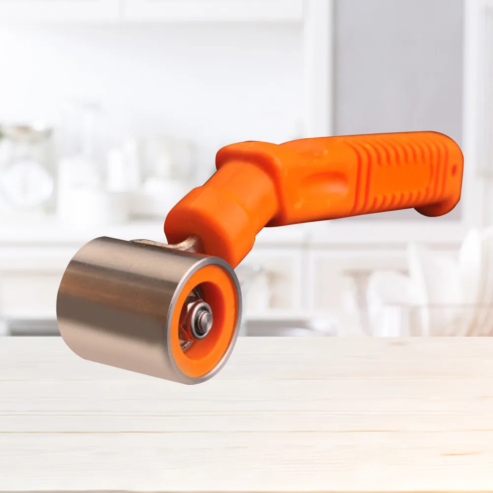 Premium Stainless Steel Wall Sticker Roller Silver Orange DIY Tool Flat Pressure for Wallpaper Seam PVC Non-Woven Gold Foil
