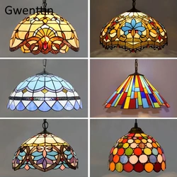 Lampade a sospensione Tiffany Vintage lampada a sospensione in vetro colorato barocco mediterraneo lampade da cucina a Led decorazioni per la casa Loft