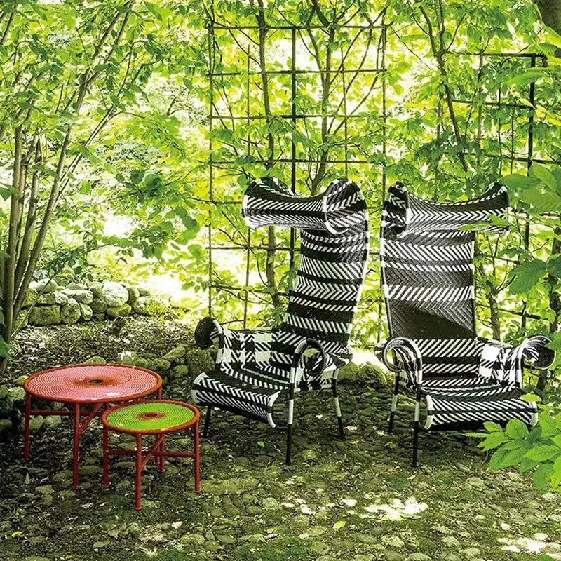 Sofa handgemachte Rattan kreative Internet-Promi-Armlehne hohe Rückenlehne Queen-Stuhl B & B