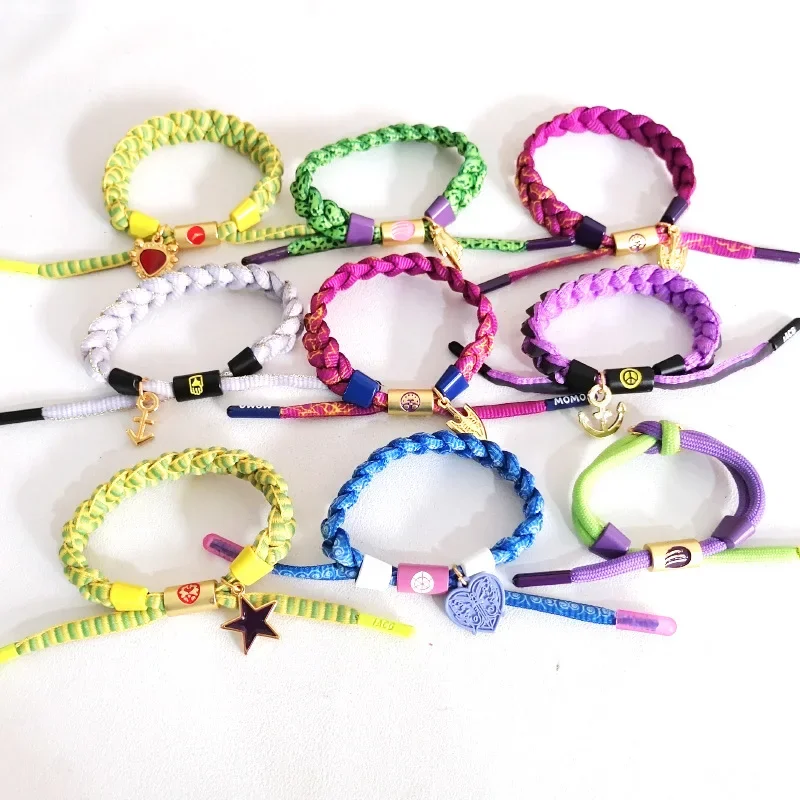 SN55 أنيمي جوجو مغامرة غريبة سوار كوجو جوتارو هيغاشيكاتا جوسوكي جيورنو جيوفانا المنسوجة سوار تأثيري الدعامة $5Q @ 1