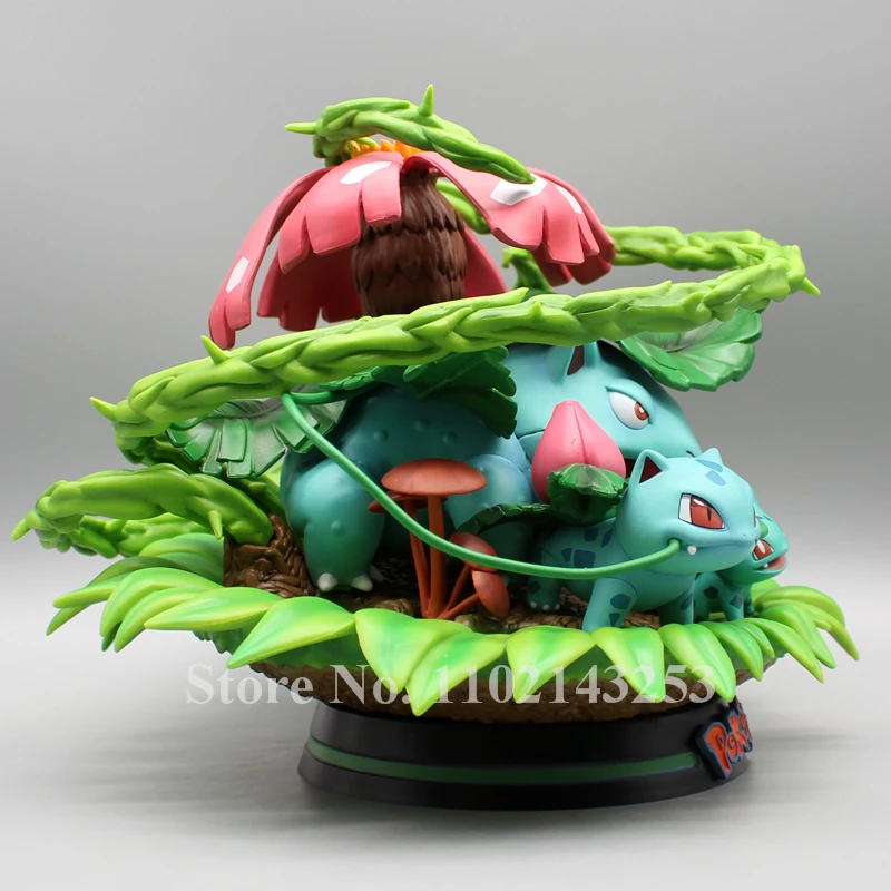 24CM Anime Pokemon Gk Bulbasaur Ivysaur Venusaur Figure LED PVC Action Figurine Decoration Collectible Model Christmas Kids Toys