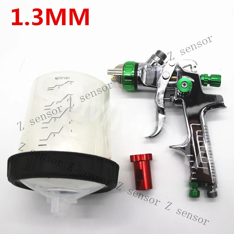 RRR+ Spray Guns Kit Auto Feed Car Paint 1.3mm Nozzle Airbrush W/Adapter Nozzle 600ML