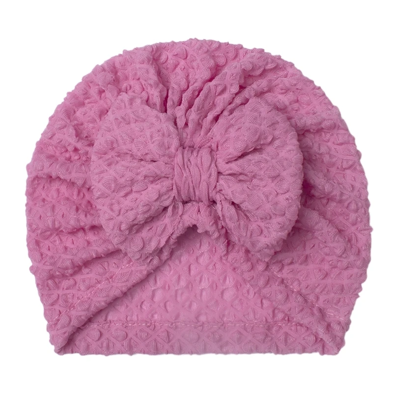 Bebê bowknot chapéu macio respirável bebê fetal bonés elástico pulôver chapéu crianças turbante chapéu headwear