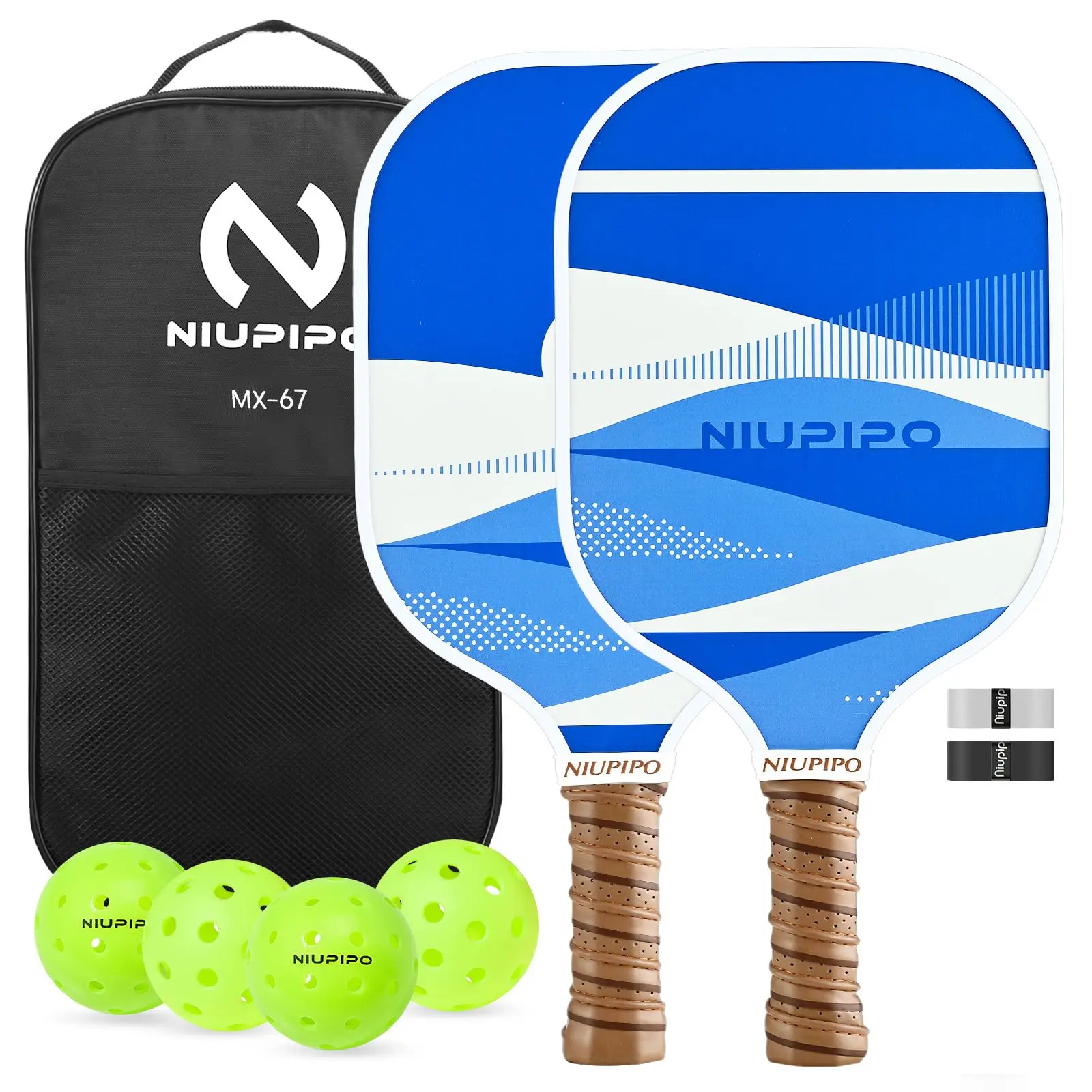 blue-white-geometric-pickleball-paddles-set-2-player-kit-with-4-pickleballs-carry-bag-ideal-for-beginners