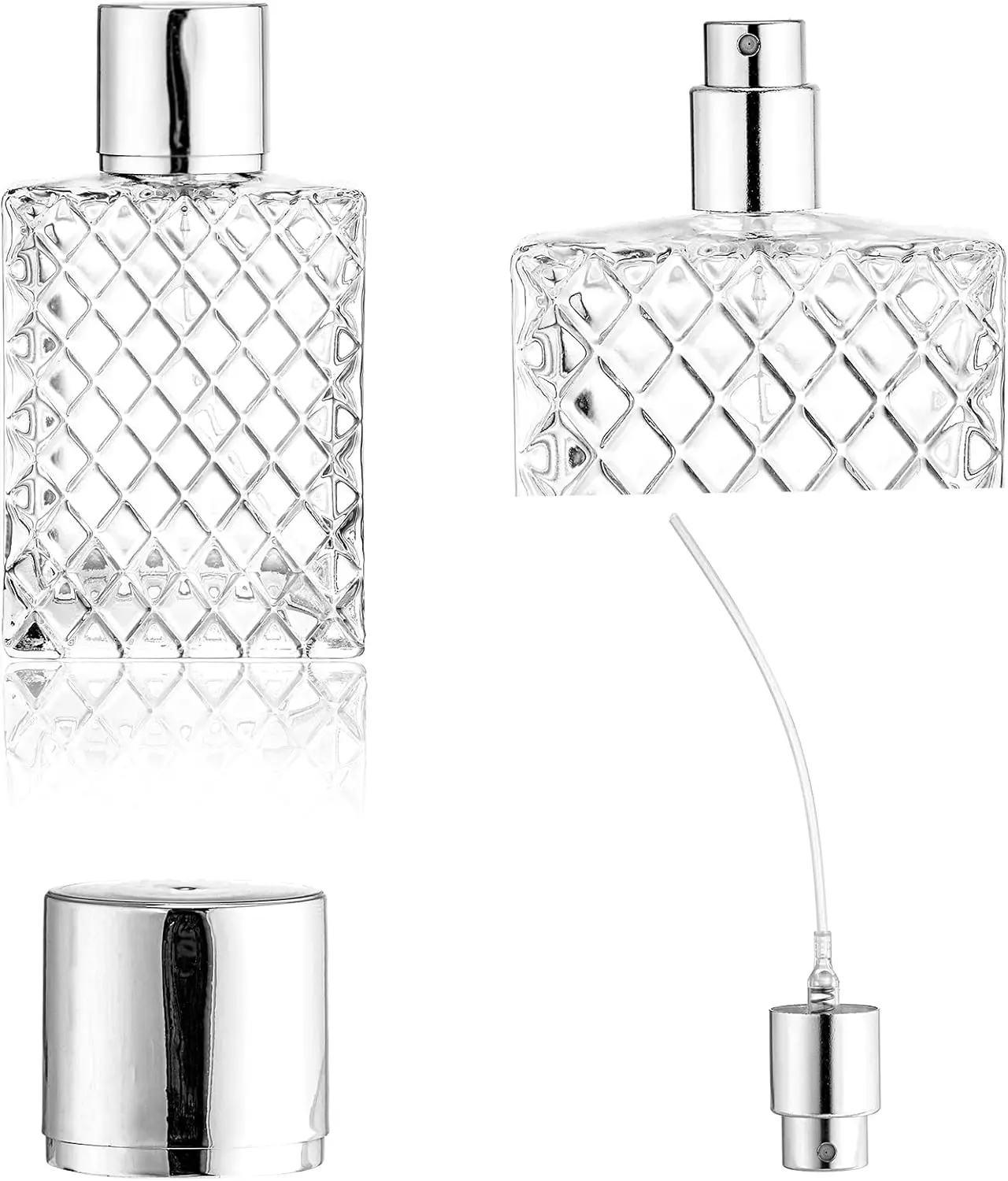 1Pc100ml Perfume Bottle Vintage Fine Mist Perfume Travel Refillable Glass Perfume Sprayer for Men and Women Free dispensing tool