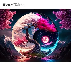 EverShine 2024 Diamond Mosaic Tai Chi Tree Full Display Painting Landscape Cross Stitch New Spring Embroidery Sale Holiday Gifts