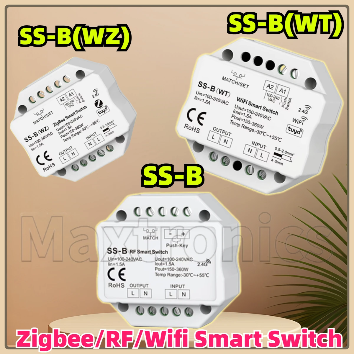 

Hot WIFI/ZigBee RF Smart Wireless Switch LED Dimmer AC100-240V Tuya APP Cloud Voice Control/Push Onoff SS-B/SS-B(WT)/SS-B(WZ)