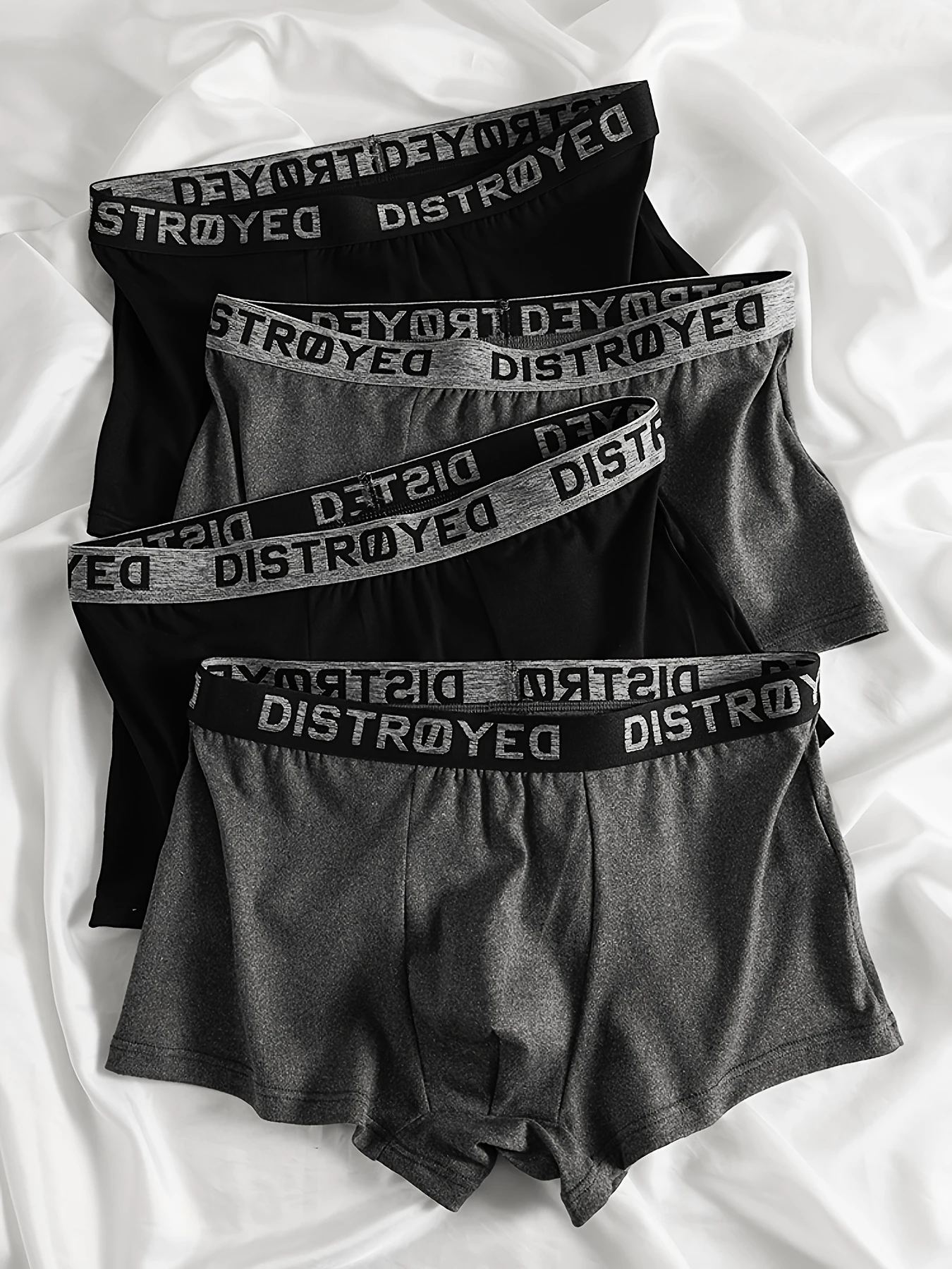 4 Pack Men's Premium Boxer Briefs Luxuriously Soft Moisture-Wicking Superior Stretch Contour Fitting Year-Round Essential