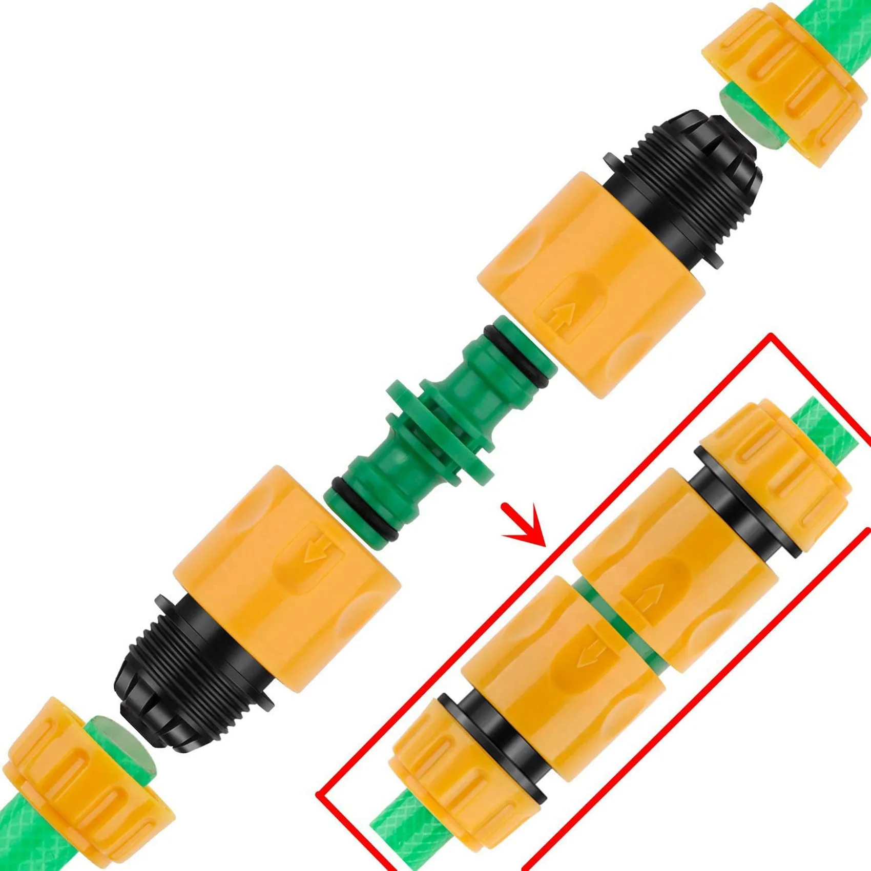 A27F-26 Pcs Plastic Garden Hose Tap Connector Kit For Join Garden Hose Pipe Tube