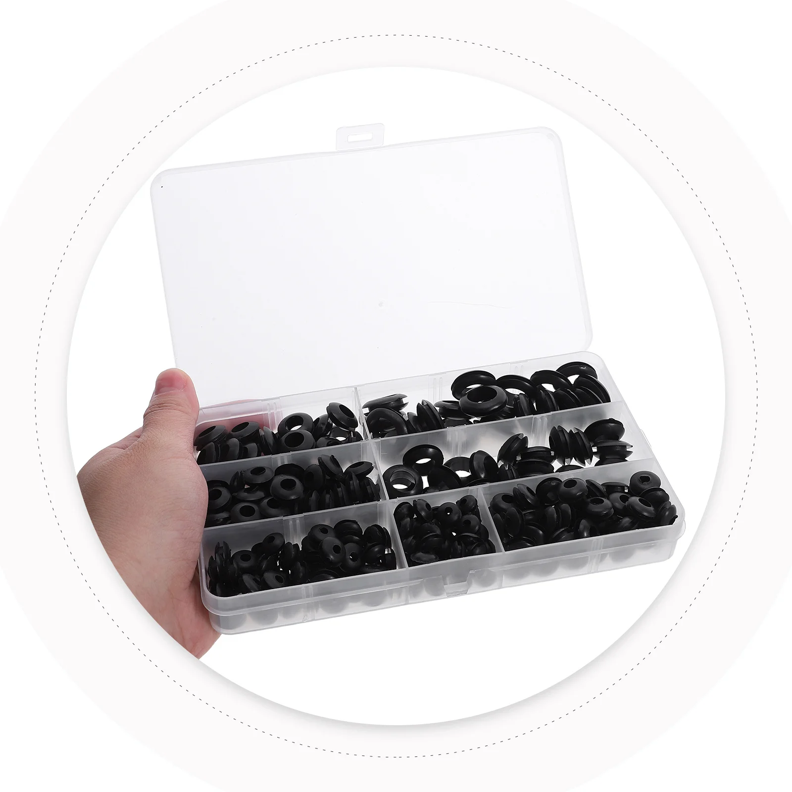 

260pcs Rubber Grommet Assortment Kit 4-14Mm Cable Waterproof Sealing Rings For Wiring Automotive Industrial Marine Equipment