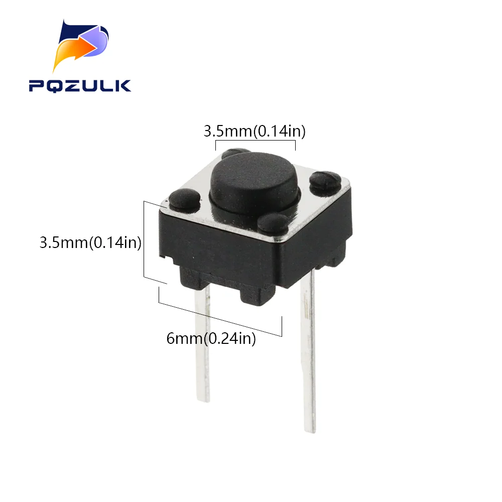 20PCS Middle 2pin 6x6x4.3/5/6/7/8/9/10mm Switch Tactile Push Button Switches 6*6*4.3 6*6*5 6*6*6 6*6*7 6*6*8 6*6*9 6*6*10