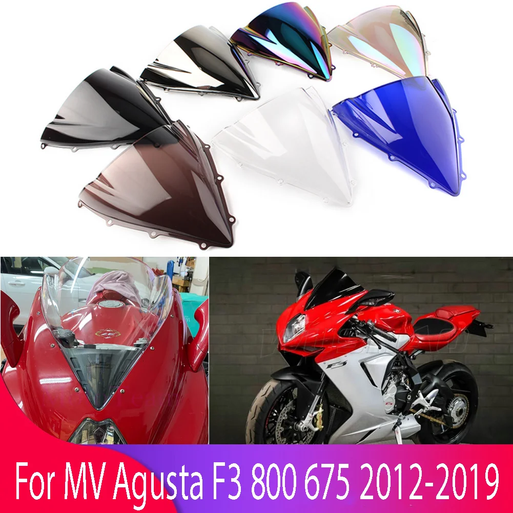 Szyba przednia dla MV Agusta F3 800 675 2012-2019 podwójna owiewka przednia akcesoria motocyklowe owiewka deflektor