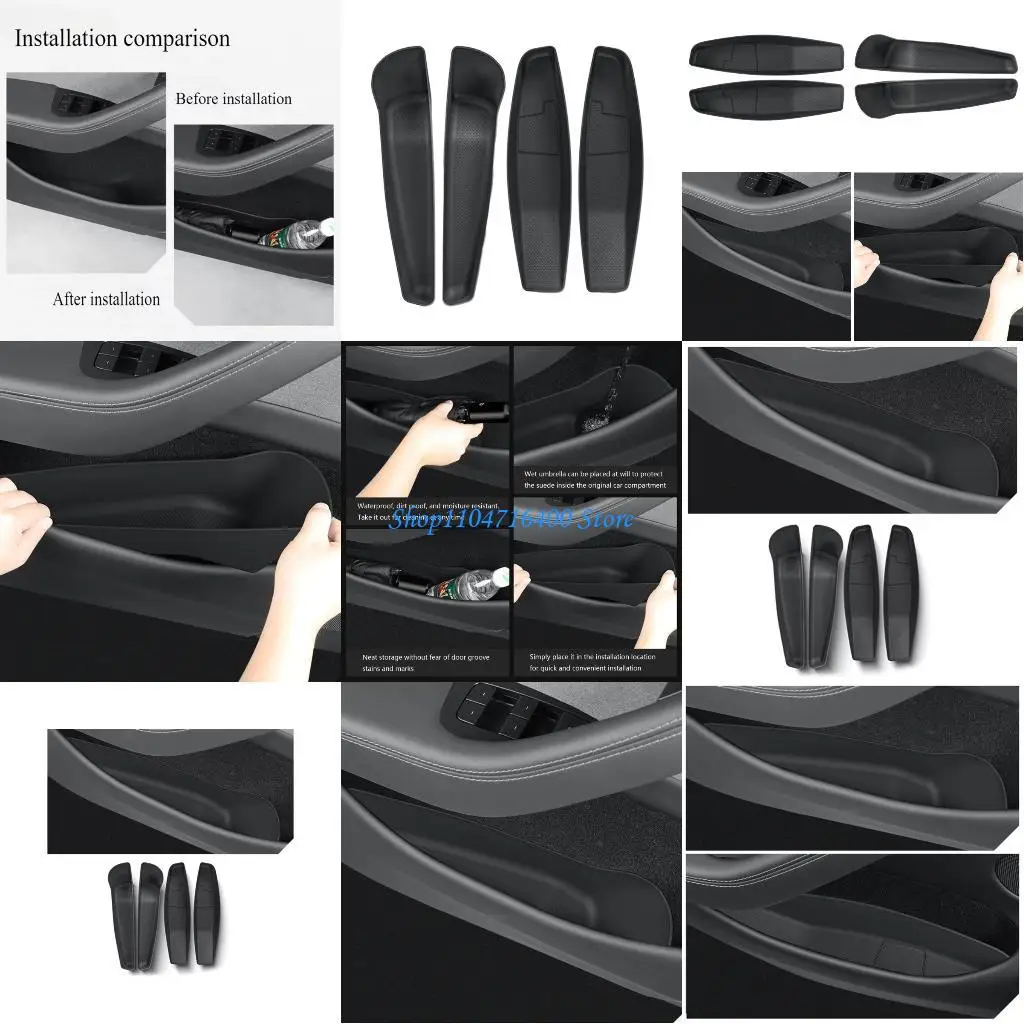 

Организаторы дверей автомобиля Y1GD Закрепите лоток для хранения автомобильных дверей.