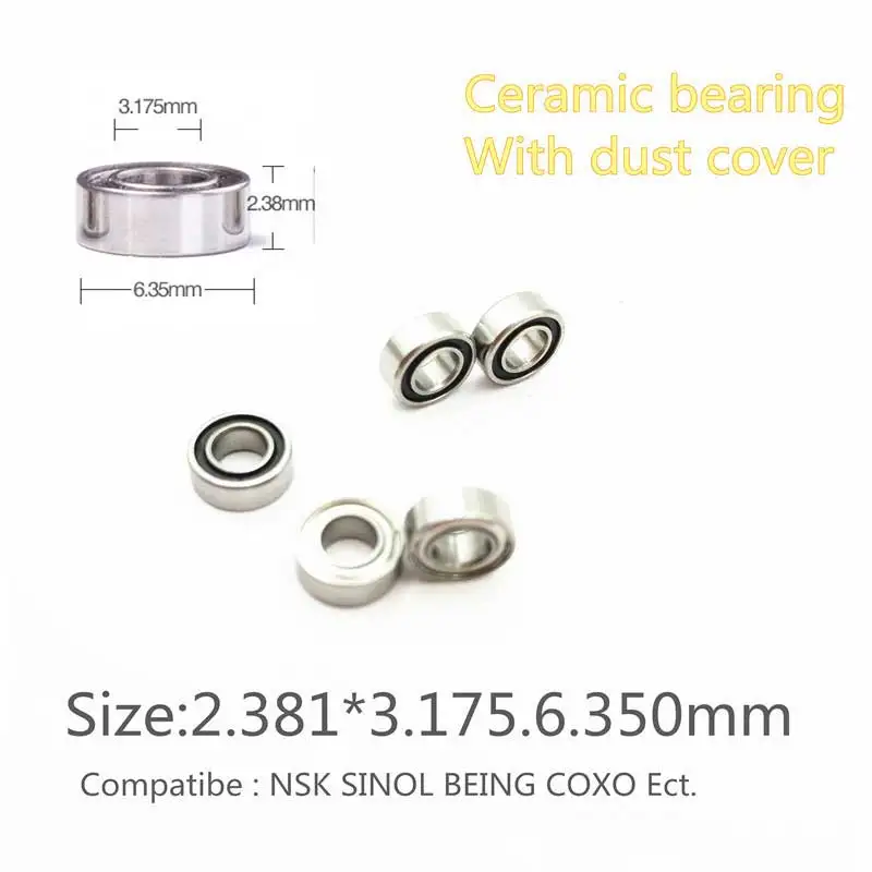 

good quality 10pc SR144 high speed handpiece ceramic bearings nsk tosi coxo compatible Dental Bearings 3.175*6.35*2.381 mm