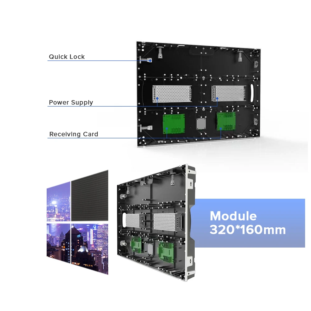 RAYBO SeamLux P2 Indoor Fixed LED Screen Small Pitch LED Video Wall 7680Hz High-definition LED Panel for Indoor Cultural Walls