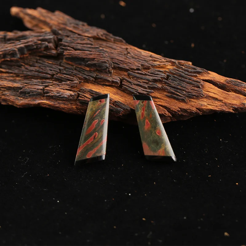 B&F Obsidian＆Multi-Color Picasso Jasper  Earring Beads for Jewelry Making, Handmade Natural stones beads, Stones for Supplies