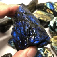 20-200g Natural Stone Labradorite Mineral Reiki Healing Moon stone specimen collection fish tank landscape Crystal raw stone 3