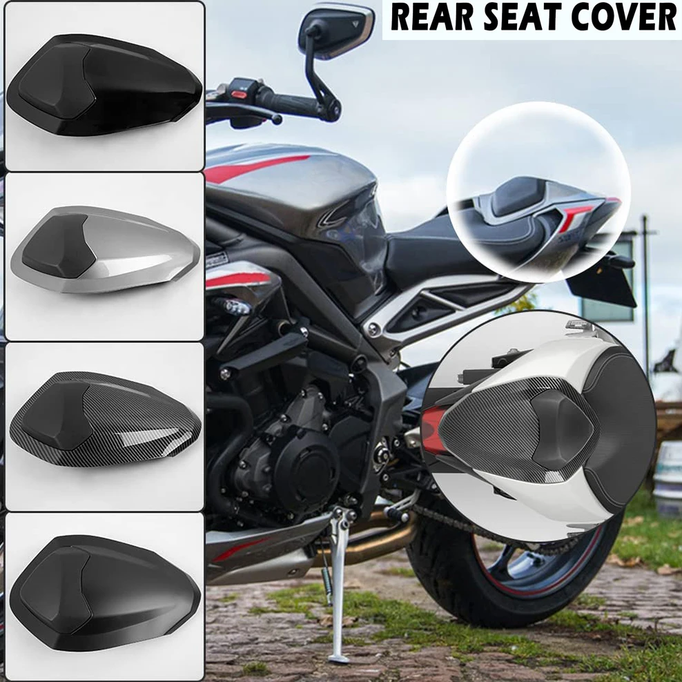 

Motorcycle Accessories Carbon Fiber Rear Seat Cover Cowl Fairing For Triumph Street Triple 765 RS R TST 2017-2019 765RS Pillion