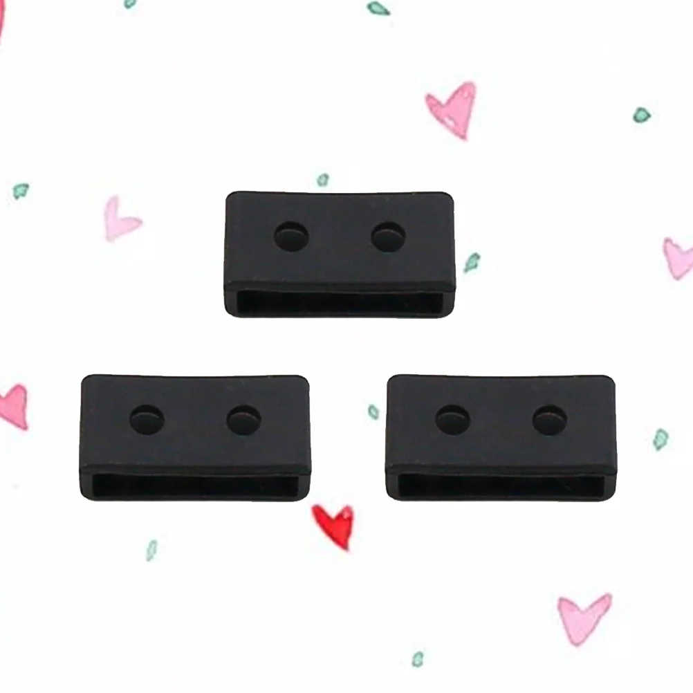 

3Pcs Durable Silicone Watch Band Loops Replacement Elastic Strap Rings Fastener Black 18mm Compatible for Ga110 Ba