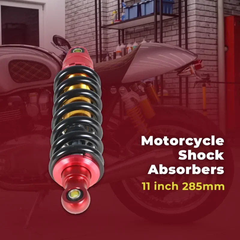 Motorcycle Red 285mm 11 Rear Suspension Shock Absorber Replacement for Yamaha TTR90 PW80 Honda CRF70 XR100 SSR110 Dirt Bike