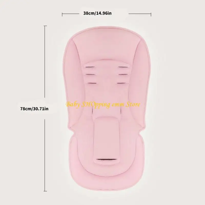 وسادة مقعد لعربات الأطفال مقاومة للصدمات 23GD للعربات القياسية، تصميم قابل للغسل في الماكينة، بطانة للكرسي مع مسند للرأس #2