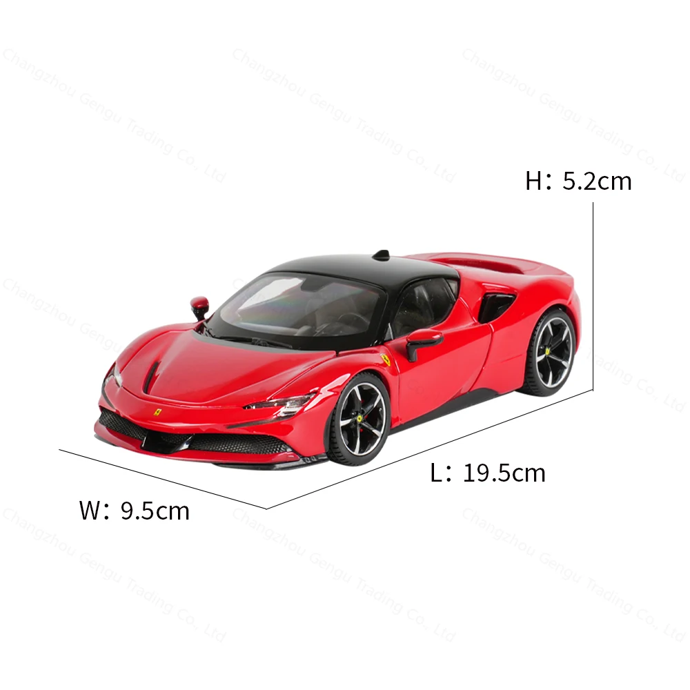 Bburago-Voiture de sport Ferrari SF90 Stradale, modèle réduit à collectionner, moulé sous pression, échelle 1:24