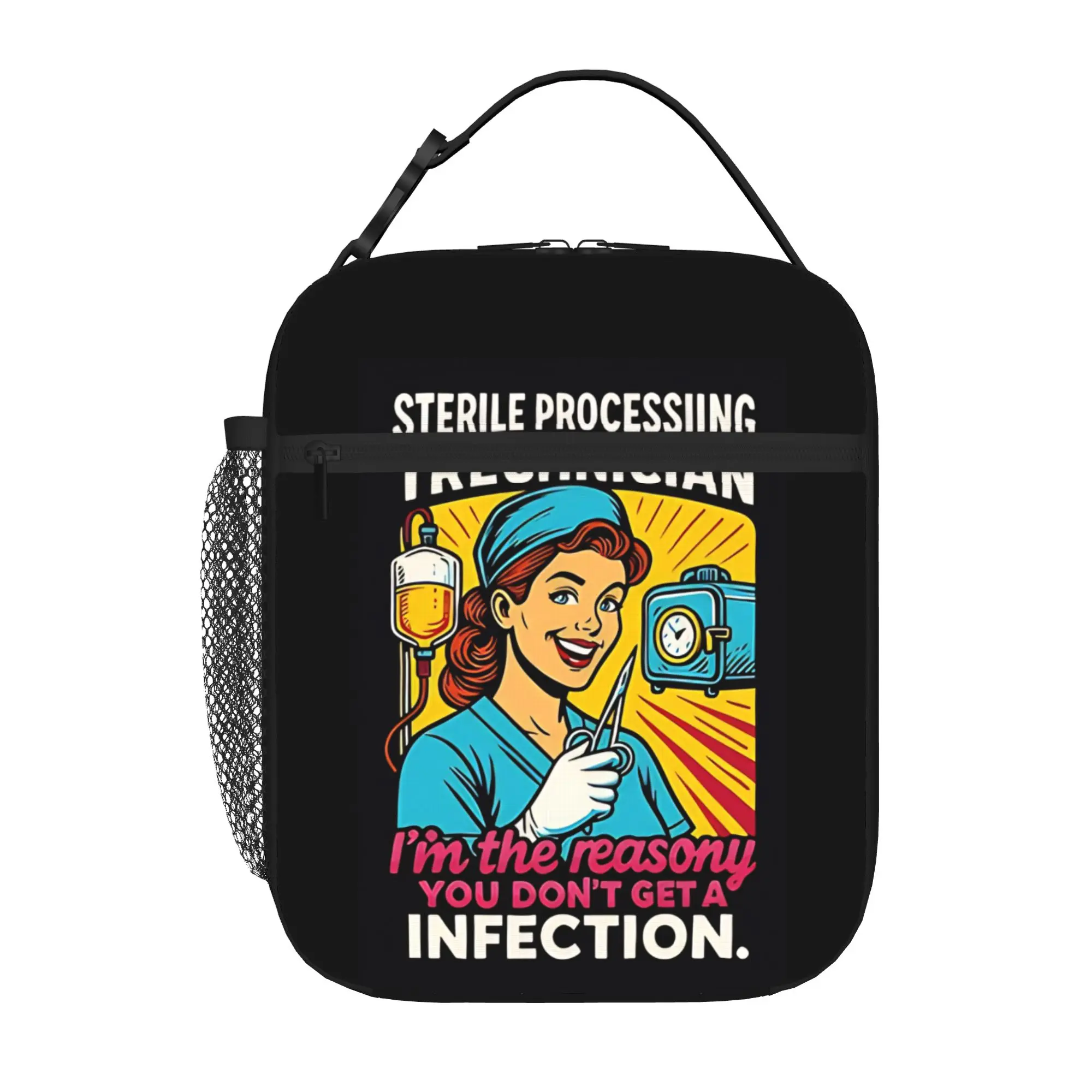 1 Piece For Students Food Container Retro Comic Portable Pocket Medical Zipper Closure Aluminum Foil Food Pouch For Travel