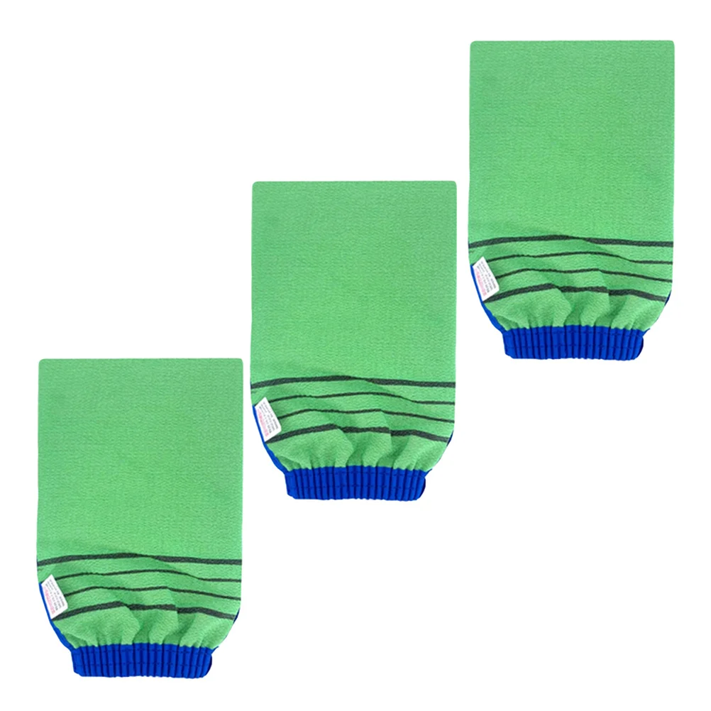 

3Pcs Exfoliating Bath Towel Supple Body Scrubbing Glove for Back Face Neck Palm Deep Cleansing Mud Showering Towels
