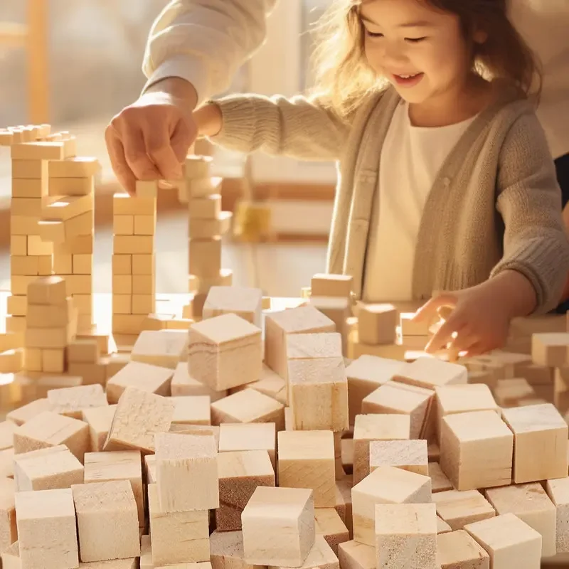 Würfel kleiner Holzblock Modellblock Massivholz DIY handgemachte Holzblock Material Kinder Baby Puzzle Spielzeug oder Puzzles machen