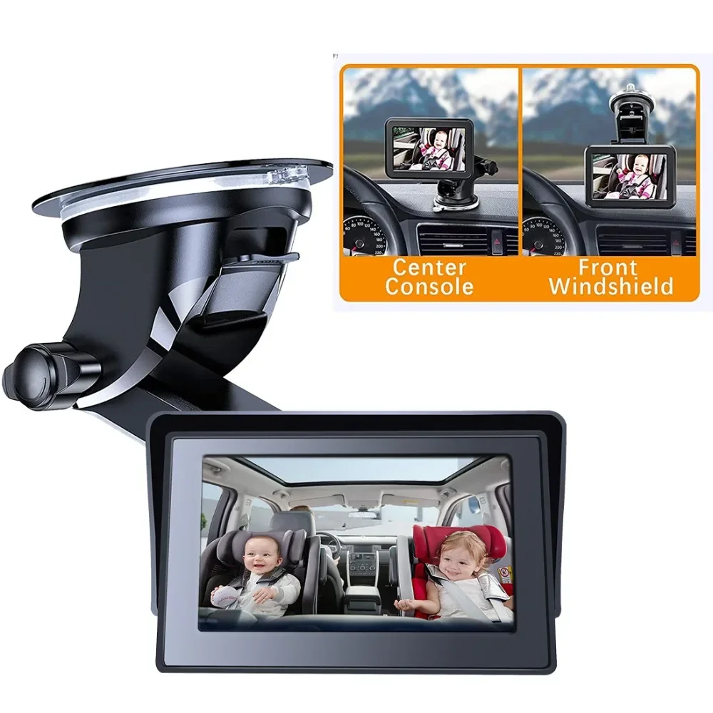 Car Baby Monitor HD 1080P Full Color Infrared Camera Stroller Rearview Mirror Monitor 4.3 Inch IPS Night Vision