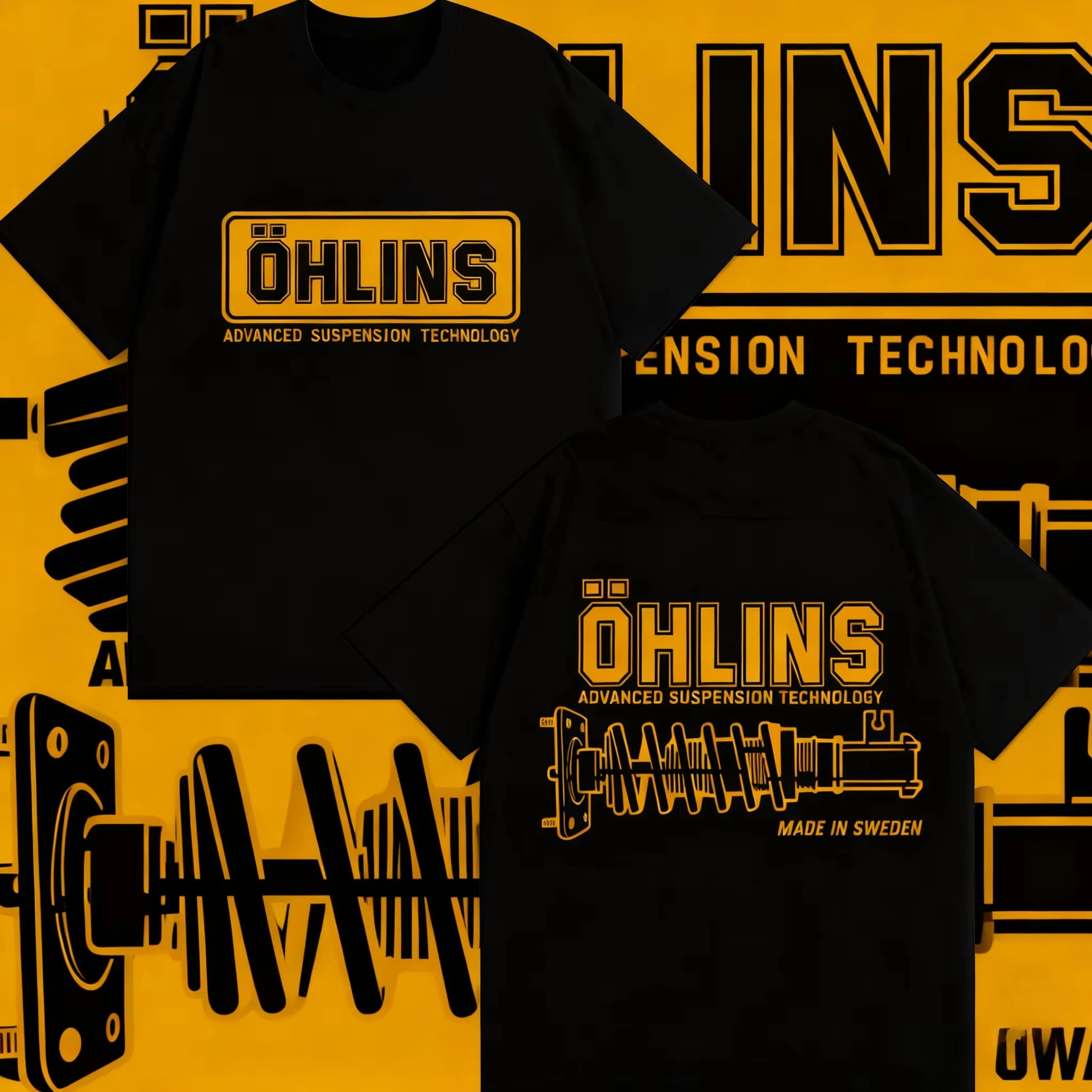 2025-26-verao-um-elegante-e-divertido-ohlins-motocicleta-amortecedor-padrao-algodao-impresso-camiseta-solta-casual-retro-casual