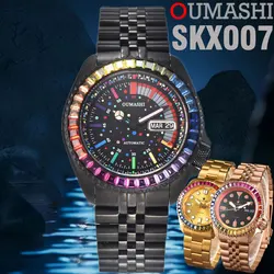 NH watch 36 SKX007 OUMASHI men watch New Men Luxury Automatic Mechanical NH watch 35A Movement Stainless Steel Waterproof Watch