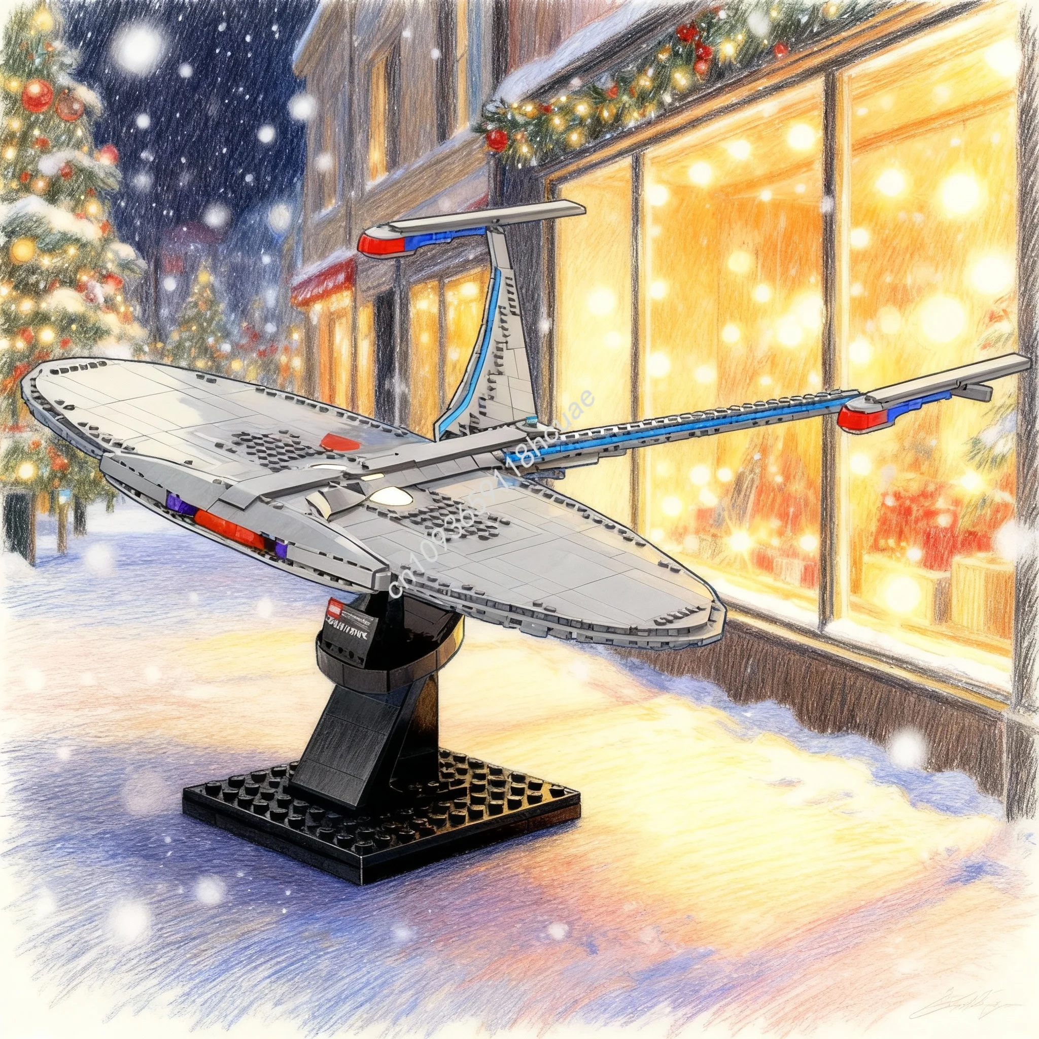 

811pcs MOC USS Enterprise NCC J Midi Scale Star Space Model Building Blocks Toys Architecture Festival Gifts Brick