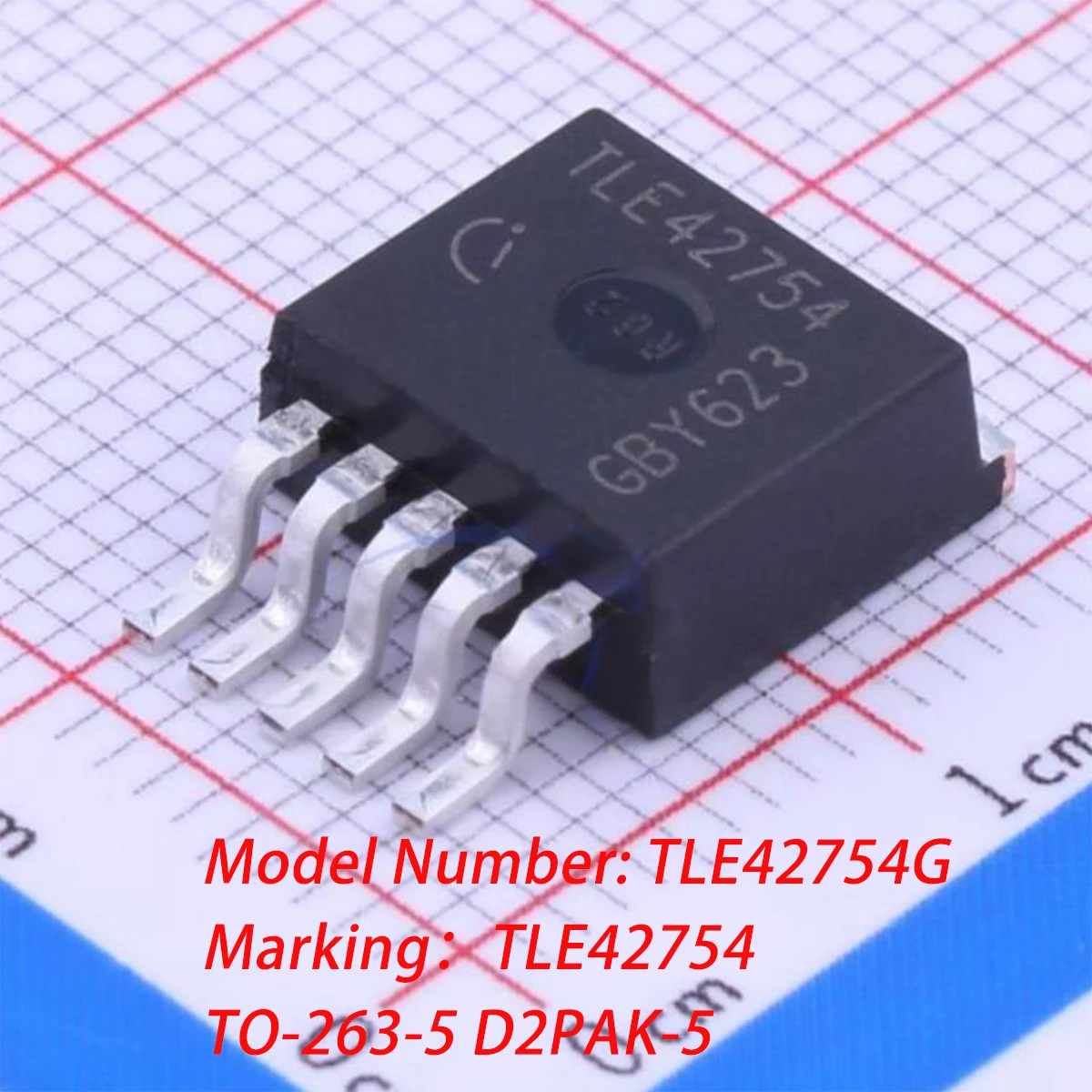 5Pcs Tle42754G Pg-To-263-5 D2Pak 5Pin Fixed 42V 450Ma 5V 0.45A New Original Genuine Ic Chip Linear Regulator Ldo Tle42754Gatma1